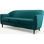 Picture of Custom MADE Tubby 3 seater, Tuscan Teal Velvet, Dark Wood Leg