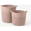 Picture of Toro Set of 2 Large Storage Baskets with Handles, Pink
