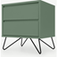 Picture of Elona Bedside Table, Fern Green & Black