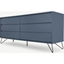 Picture of Elona Wide Chest of Drawers, Slate Blue & Black