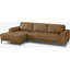 Picture of Luciano Left Hand Facing Corner Sofa, Pale Tan Leather