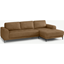 Picture of Luciano Right Hand Facing Corner Sofa, Pale Tan Leather