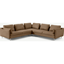 Picture of Vento 5 Seater Corner Sofa, Pale Tan Leather