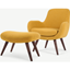 Picture of Moby Accent Armchair and Footstool, Yolk Yellow