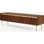 Picture of Talin Wide Media Unit, Walnut Stain Acacia Wood & Brass