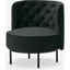 Picture of Ethel Cocktail Accent Chair, Dark Anthracite Velvet