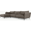Picture of Odelle Left Hand Facing Chaise End Corner Sofa, Texas Grey Leather