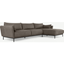 Picture of Odelle Right Hand Facing Chaise End Corner Sofa, Texas Grey Leather