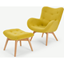 Picture of Doris Accent Armchair and Footstool, Shetland Moss