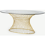 Picture of Mora 6 Seat Fixed Oval Dining Table, Glass & Brass