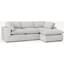 Picture of Samona Right Hand Facing Chaise End Sofa, Stone Grey Corduroy Velvet