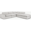 Picture of Samona Right Hand Facing Full Corner Sofa, Stone Grey Corduroy Velvet