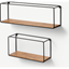 Picture of Irving Set of 2 Square Shelves, Mango Wood & Black