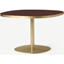 Picture of Hampson 4 Seat Round Dining Table, Brass & Plum Glass