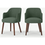 Picture of Swinton Set of 2 Carver Dining Chairs, Darby Green & Walnut stain