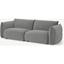 Picture of Dion 3 Seater Sofa, Light Grey Velvet with Stainless Steel Frame