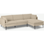 Picture of Zarina Right Hand Facing Chaise End Sofa, Stone Corduroy Velvet