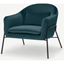 Picture of Irma Accent Armchair, Steel Blue Velvet