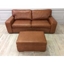Picture of Sloane 3.5 Seater Sofa with Matching Ottoman in Old English Tan Leather