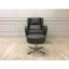 Picture of Raphael Swivel Chair and Footstool in Dalmata 92 Leather
