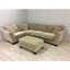Picture of Hardy Standard Back 1 x 3 Seater Corner Sofa in Sherlock Wheat Fabric with Footstool