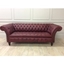 Picture of Cromwell 3 Seater Sofa (Buttoned Seat) in Vintage Oxblood Leather