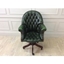 Picture of Antique Green Leather Directors Swivel Chair