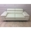 Picture of Milano Medium leather sofa with adjustable headrests in italian 10BL leather and chrome legs
