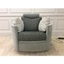 Picture of Orbit arm chair with Electric recliner in a mixture of grey fabrics.