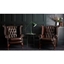 Picture of Queen Anne Scroll Wing Chair with Castors