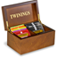 Picture of Deluxe Wooden Tea Box - 2 Compartment Filled