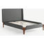 Picture of Roscoe King Size Bed, Coventry Grey & Dark Stain Oak Legs