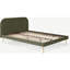 Picture of Eulia King Size Bed, Sycamore Green Velvet & Brass Legs