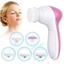 Picture of 5 in 1 Face Cleansing Brush Silicone Facial Brush Deep Cleaning Pore Cleaner Face Massage Skin Care Waterproof Facial Brush