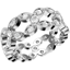 Picture of An eye catching Round Brilliant Cut diamond set ladies wedding ring in 18ct white gold