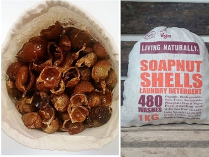 Picture of ORGANIC & VEGAN SOAPNUTS 'Reetha' 1KG WITH STORAGE BAG – 480 WASHES