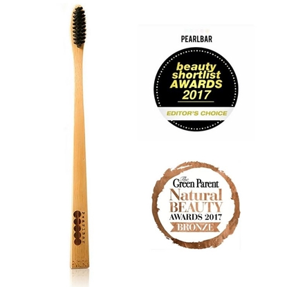 Picture of PEARL BAR- CHARCOAL INFUSED CHILDREN’S BAMBOO TOOTHBRUSH (MEDIUM)