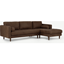 Picture of Scott 4 Seater Right Hand Facing Chaise End Corner Sofa, Charm Mocha Premium Leather