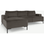 Picture of Frederik 3 Seater Left Hand Facing Compact Corner Chaise End Sofa, Otter Velvet