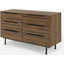 Picture of Damien Wide Chest of Drawers, Walnut & Black