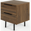 Picture of Damien Bedside Table, Walnut & Black