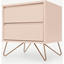 Picture of Elona Bedside Table, Dusk Pink & Copper