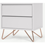 Picture of Elona Bedside Table, Grey & Copper