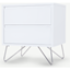 Picture of Elona Bedside Table, White Gloss & Chrome