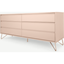 Picture of Elona Wide Chest Of Drawers, Dusk Pink & Copper