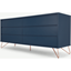 Picture of Elona Wide Chest of Drawers, Dark Blue & Copper