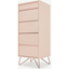 Picture of Elona Vanity Chest Of Drawers, Dusk Pink and Copper
