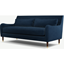 Picture of Content by Terence Conran Oksana 3 Seater Sofa, Plush Indigo Velvet with Dark Wood Brass Leg