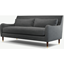 Picture of Content by Terence Conran Oksana 3 Seater Sofa, Plush Shadow Grey Velvet with Dark Wood Brass Leg
