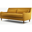Picture of Content by Terence Conran Oksana 3 Seater Sofa, Plush Tumeric Velvet with Dark Wood Brass Leg